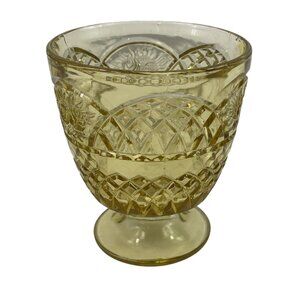 Federal Glass Mayfair Amber Footed Open Sugar